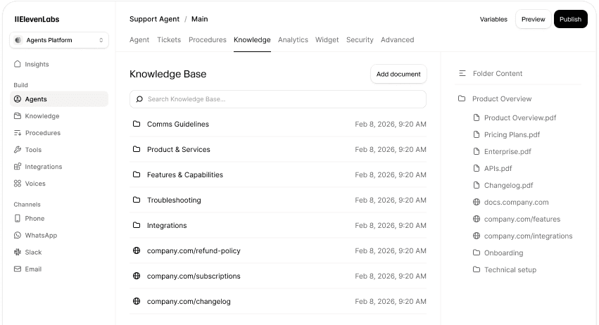 ElevenLabs ElevenAgents platform