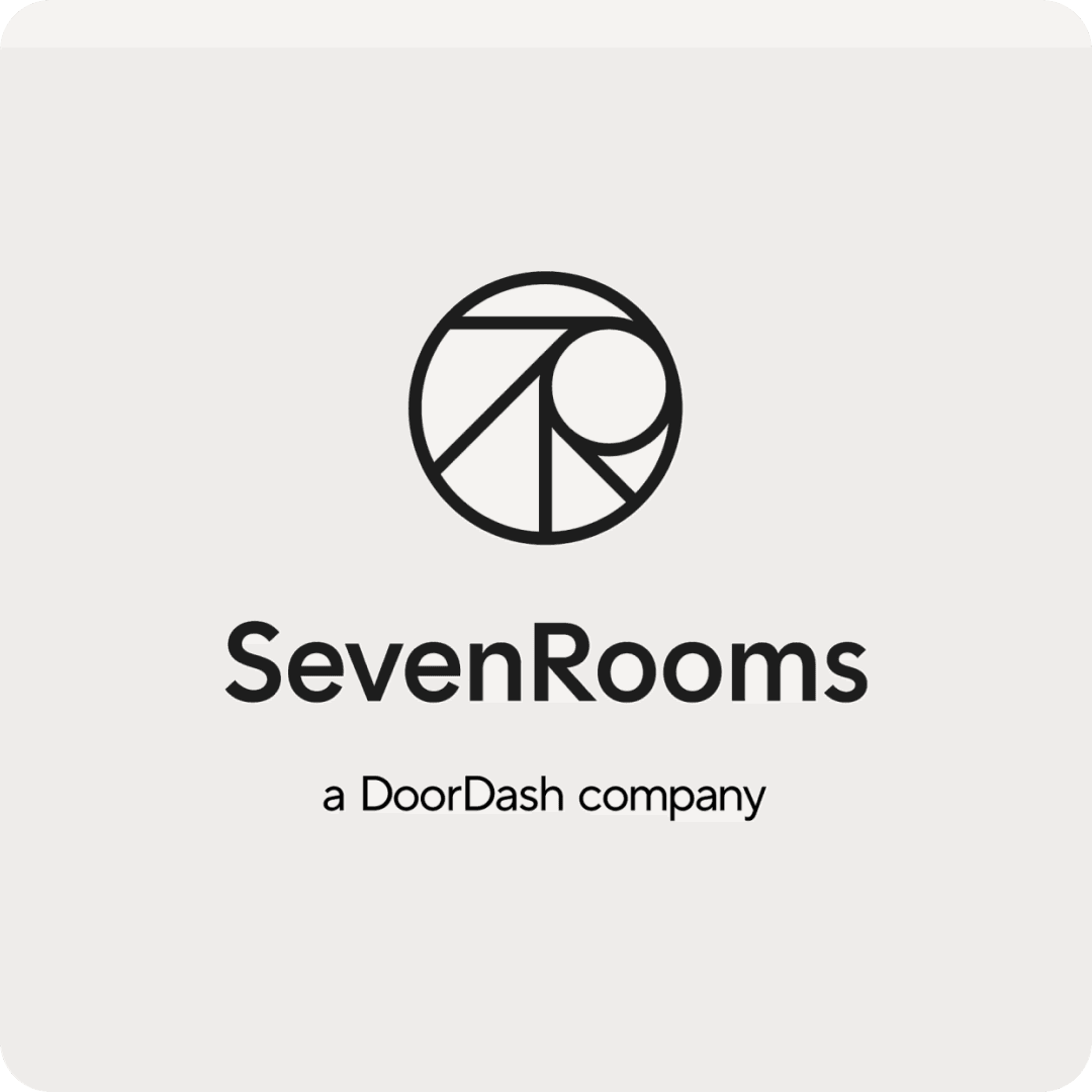 SevenRooms, a DoorDash company, logo.